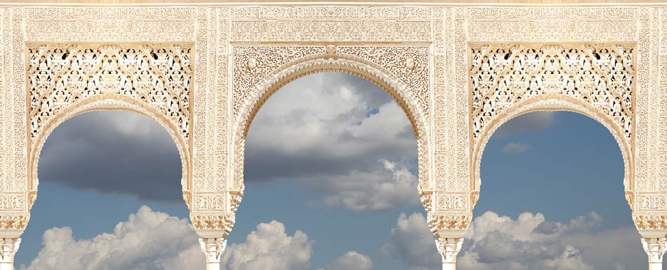 تفاصيل الأقواس في قصر الحمراء