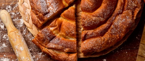 Typical ensaimada from the Balearic Islands Typical ensaimada from the Balearic Islands