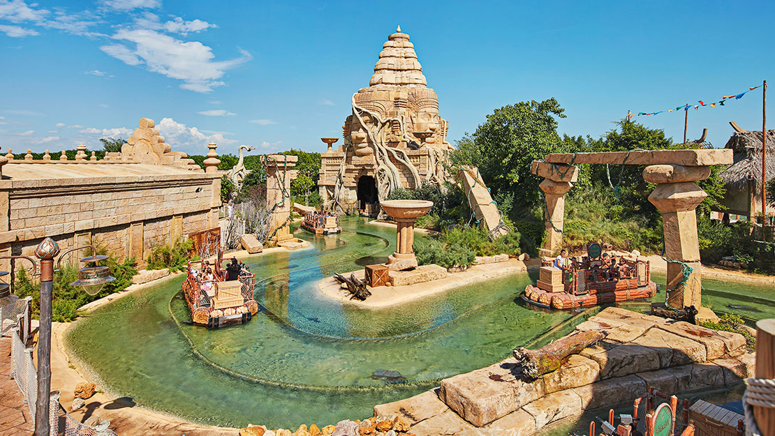 Angkor attraction in Port Aventura Park, Catalonia