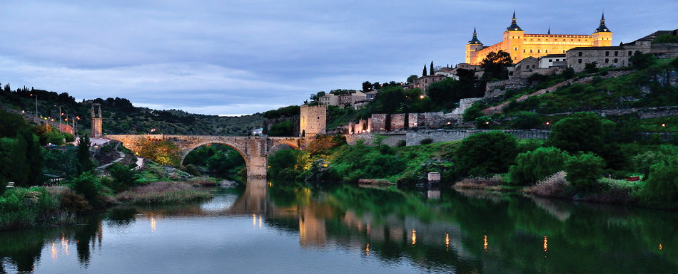 Alcázar de Toledo from the river Tajo Alcázar de Toledo from the river Tajo