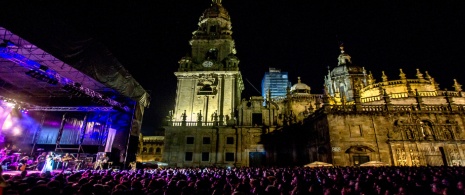 Plaza del Obradoiro and cathedral of Santiago de Compostela Plaza del Obradoiro and cathedral of Santiago de Compostela