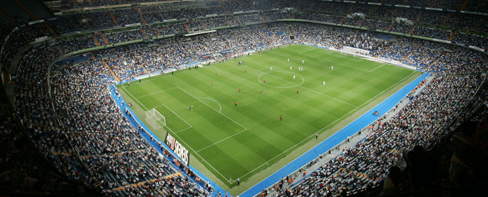 Santiago Bernabéu Stadium during a match. Madrid