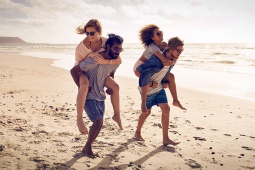 Friends on a beach