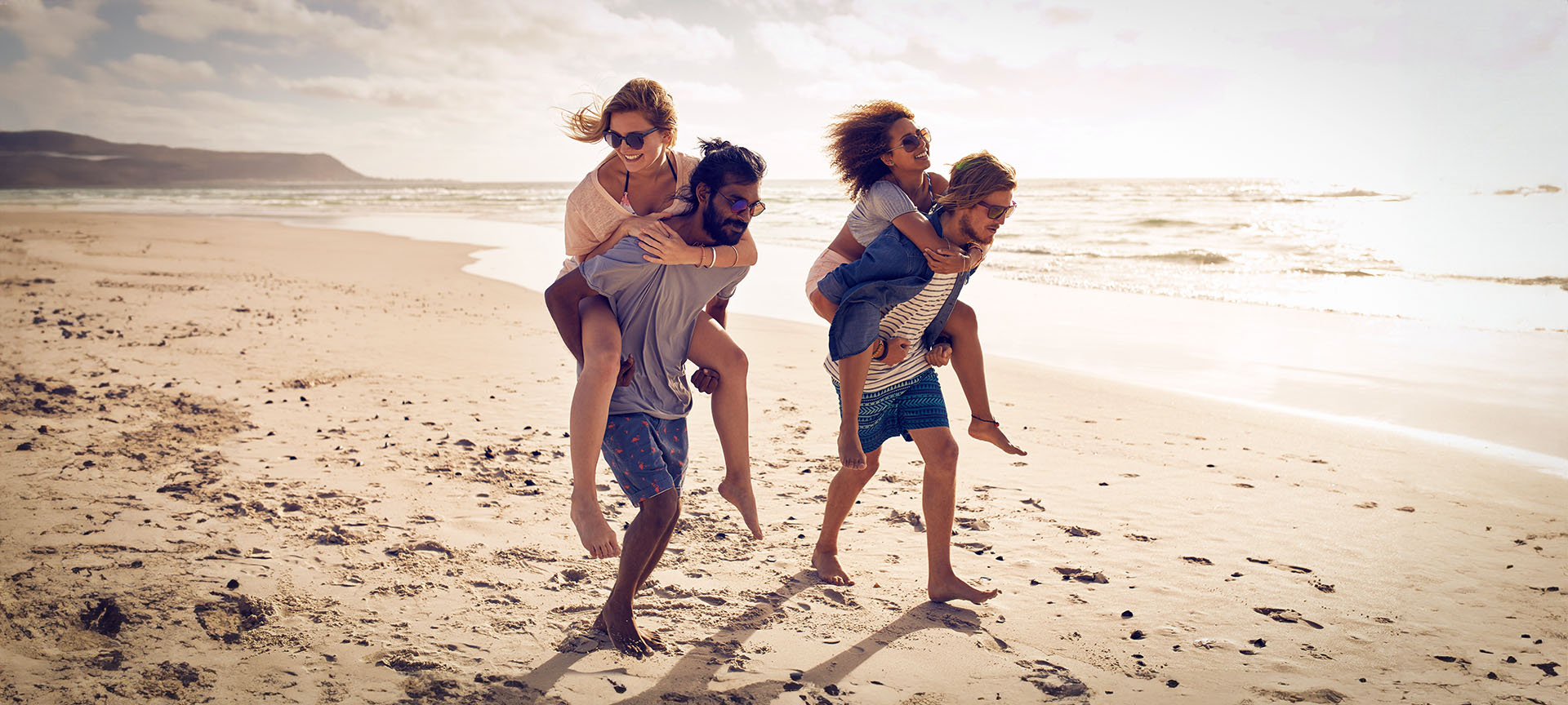  Freunde am Strand