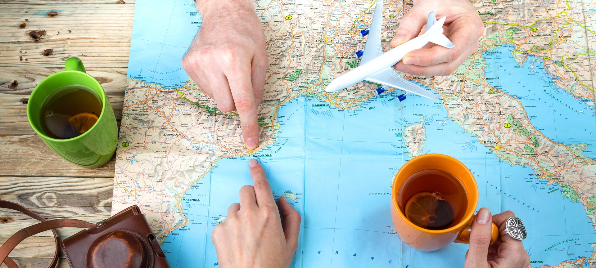 Planning a route on a map