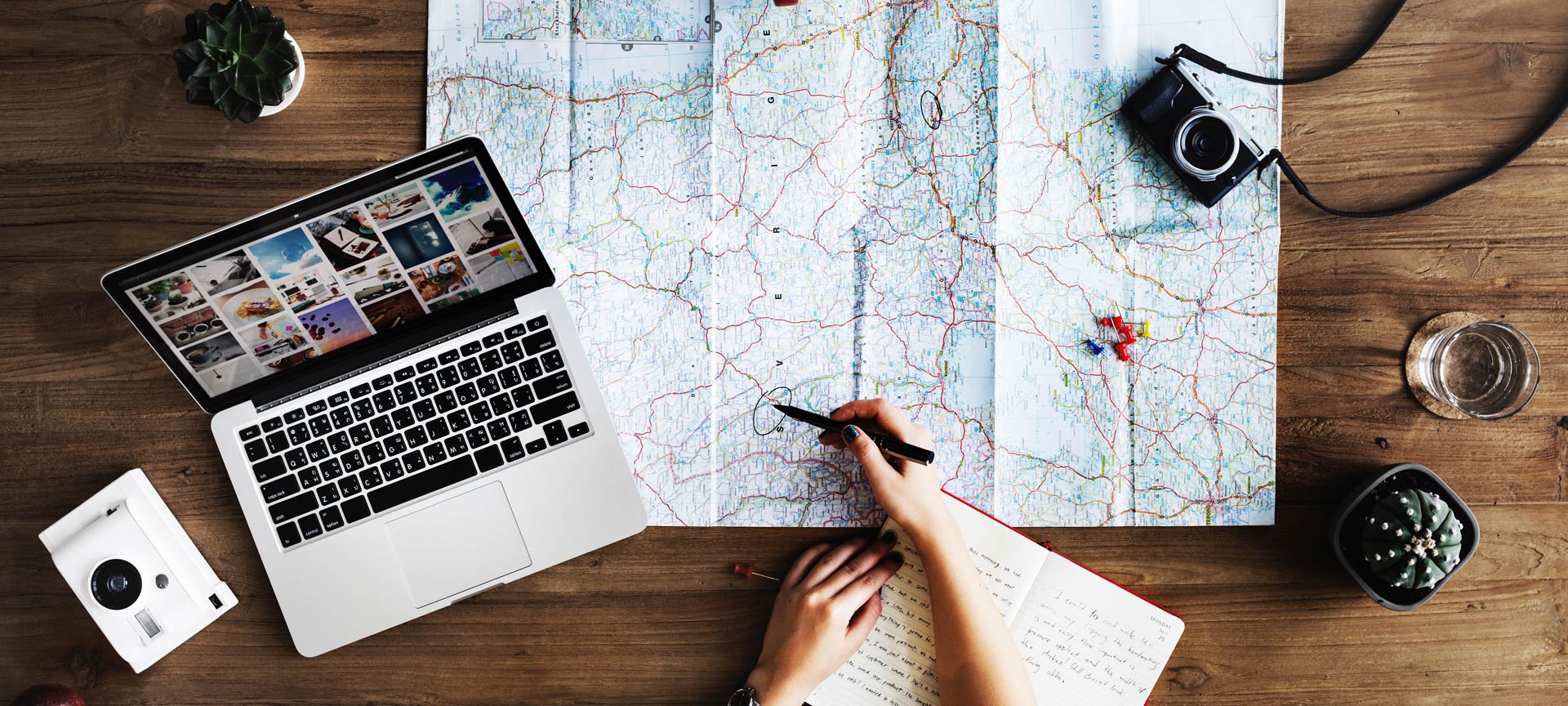 Route on a map
