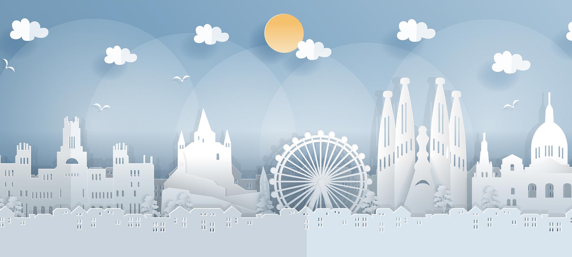 Montaje vectorial monumentos de España