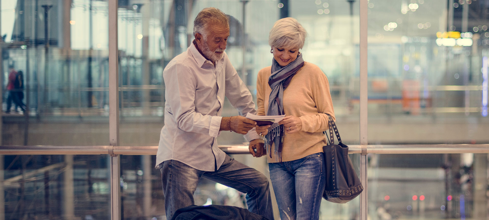 Couple in the airport
