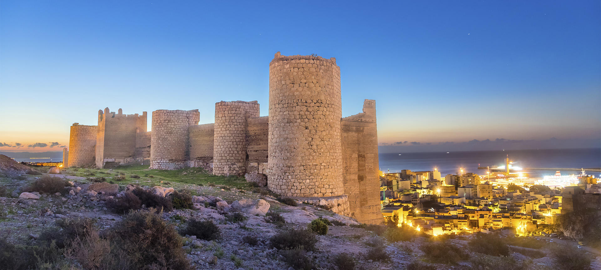 The Citadel dominates the vista of Almería (Andalusia)