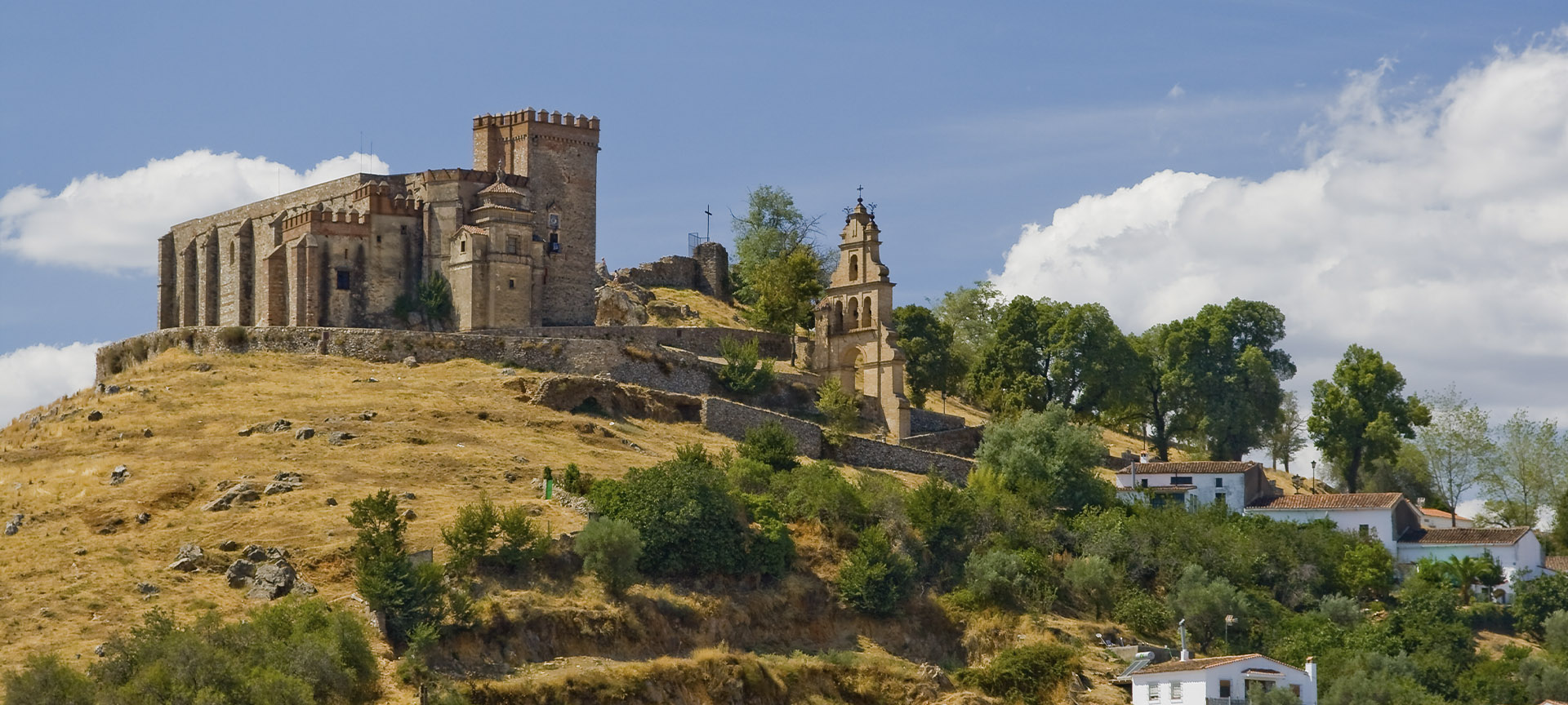 The fortified enclosure in Aracena (Huelva, Andalusia)