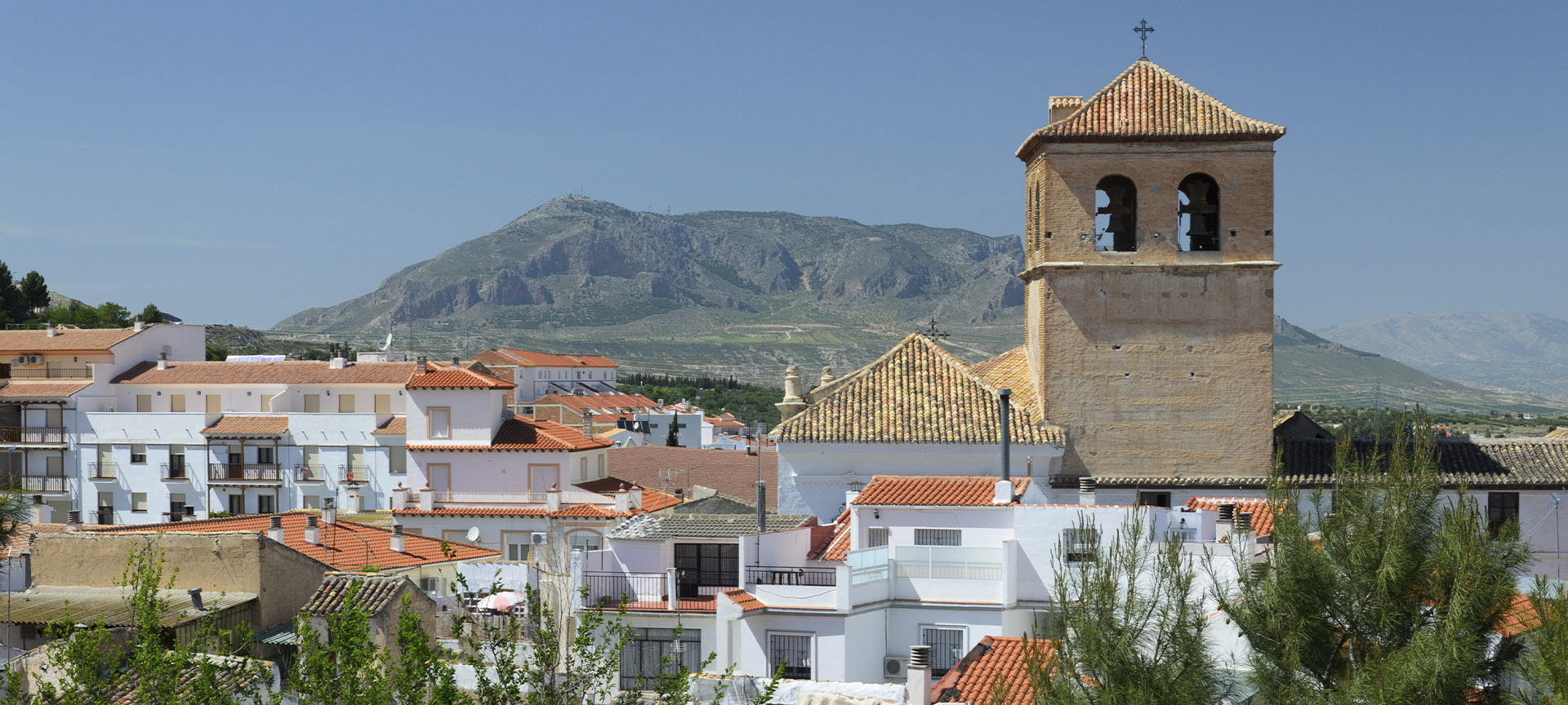 Vue panoramique de Baza, dans la province de Grenade (Andalousie)