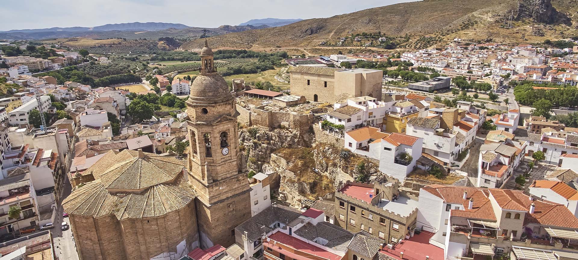 Veduta generale di Loja, a Granada (Andalusia)