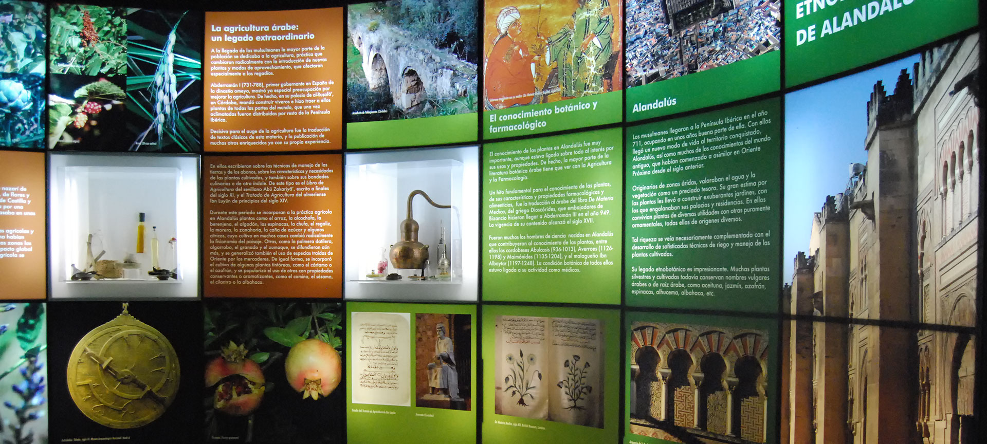 Paneles informativos del Museo de Etnobotánica y Jardín Botánico de Córdoba