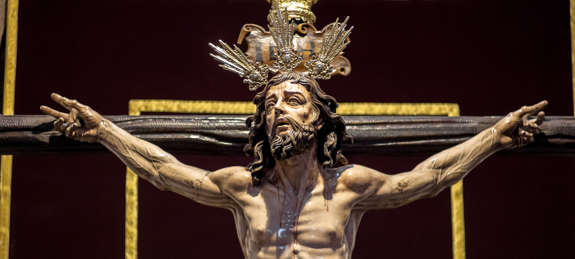 Cristo del Perdón in the parish church of Santa Cruz, Cadiz