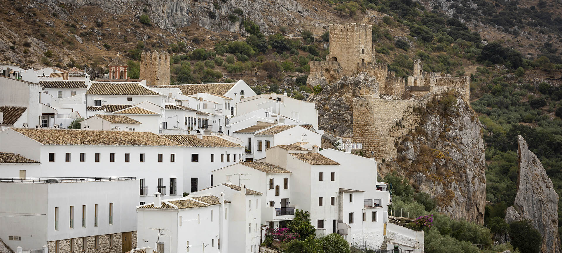 Panoramic view of Zuheros (Cordoba, Andalusia)