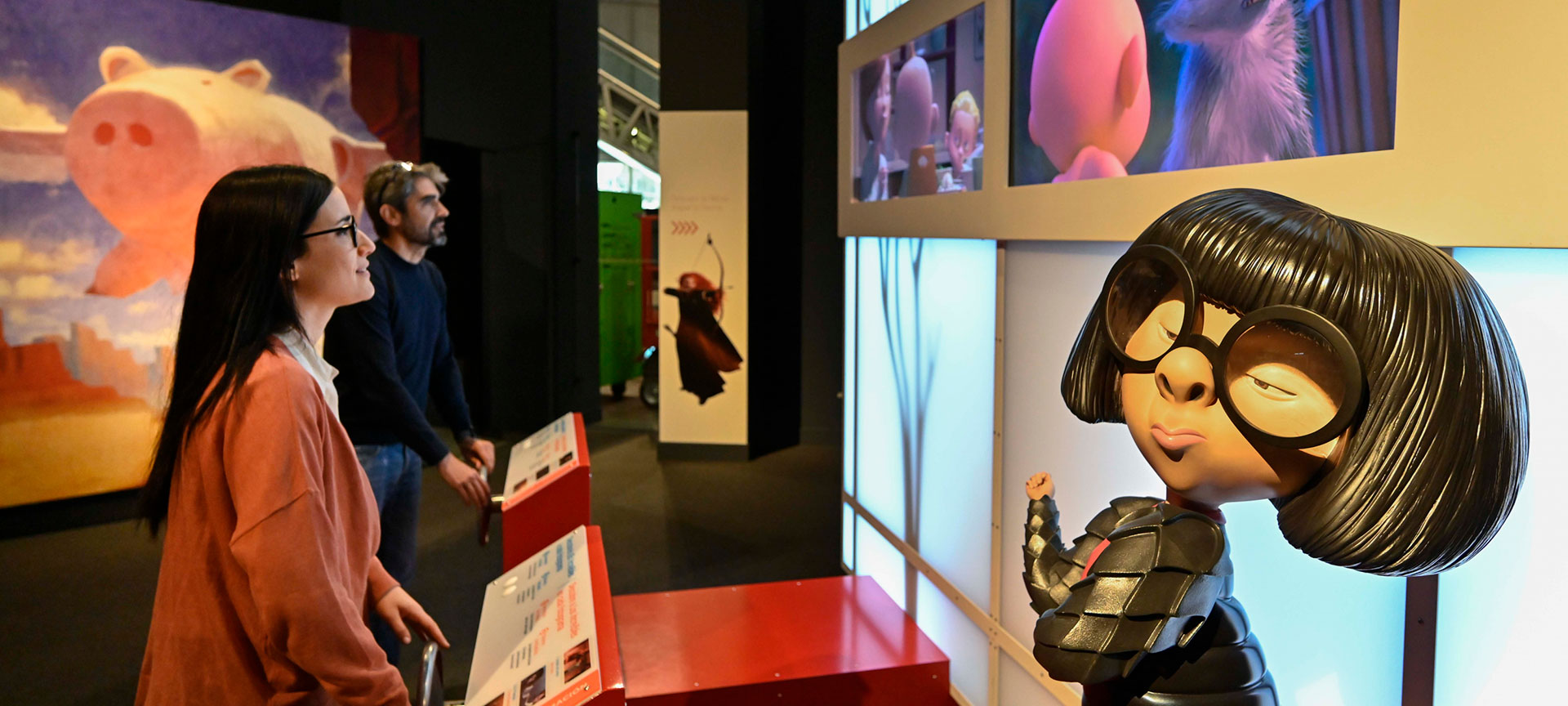 Visitors in the exhibition: The science of Pixar, Zaragoza