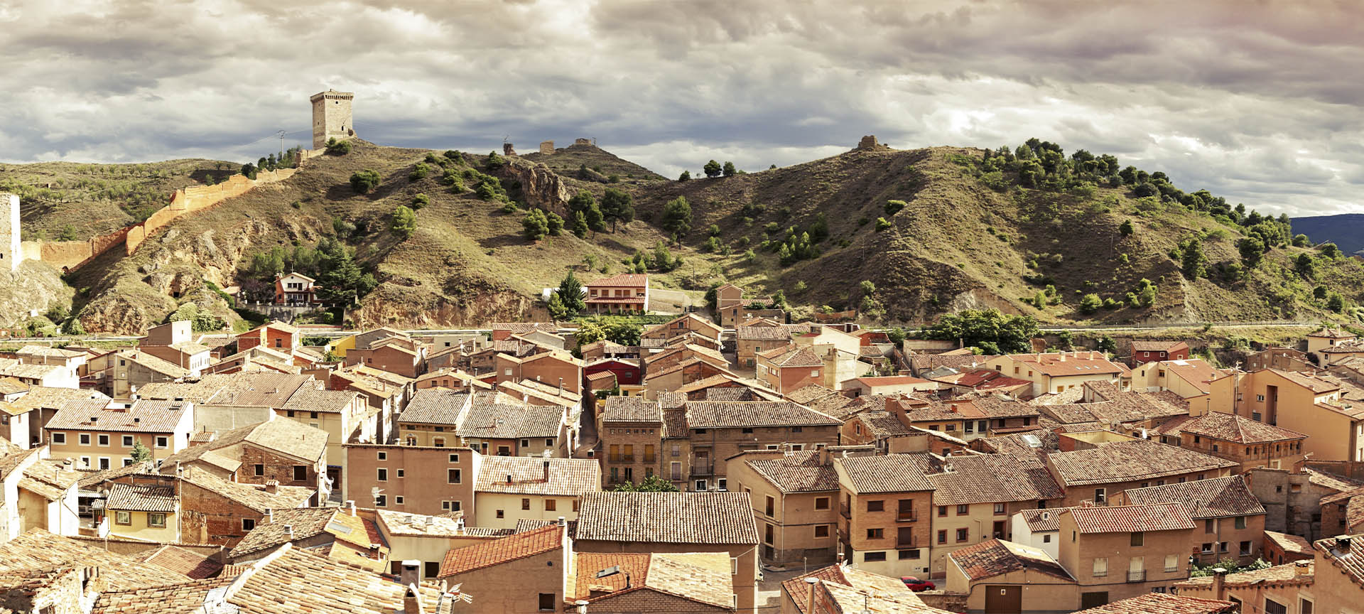 Vista de Daroca (Zaragoza, Aragão)