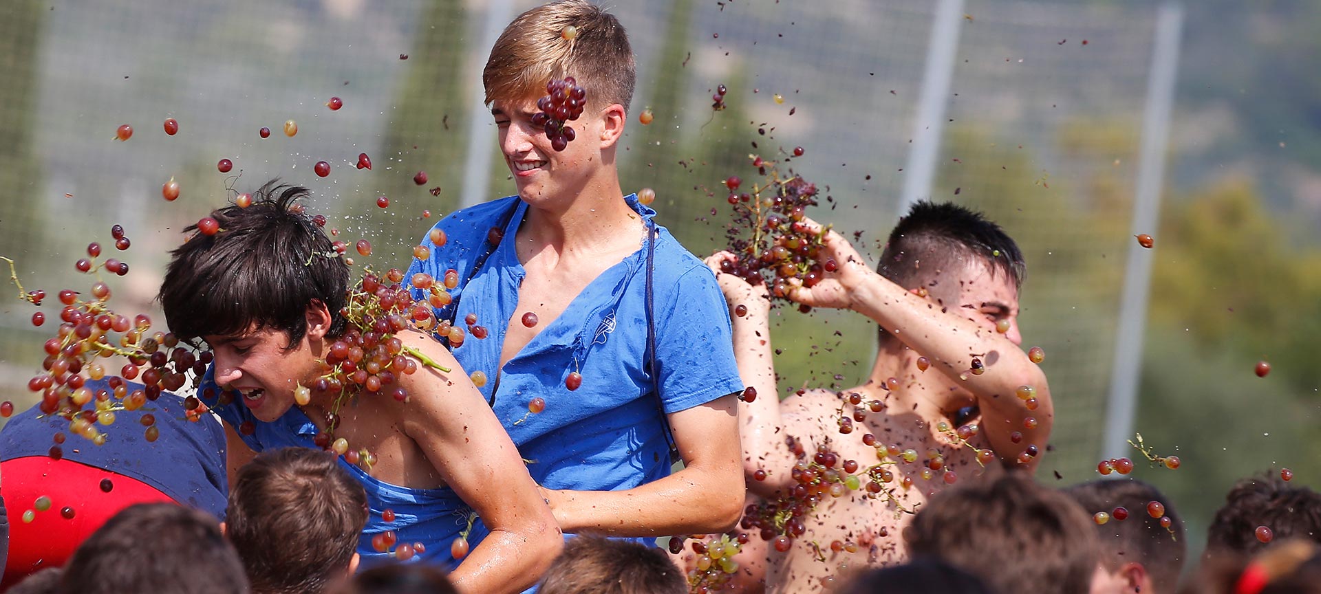 The Grape Battle and Wine Festival in Binissalem. Majorca