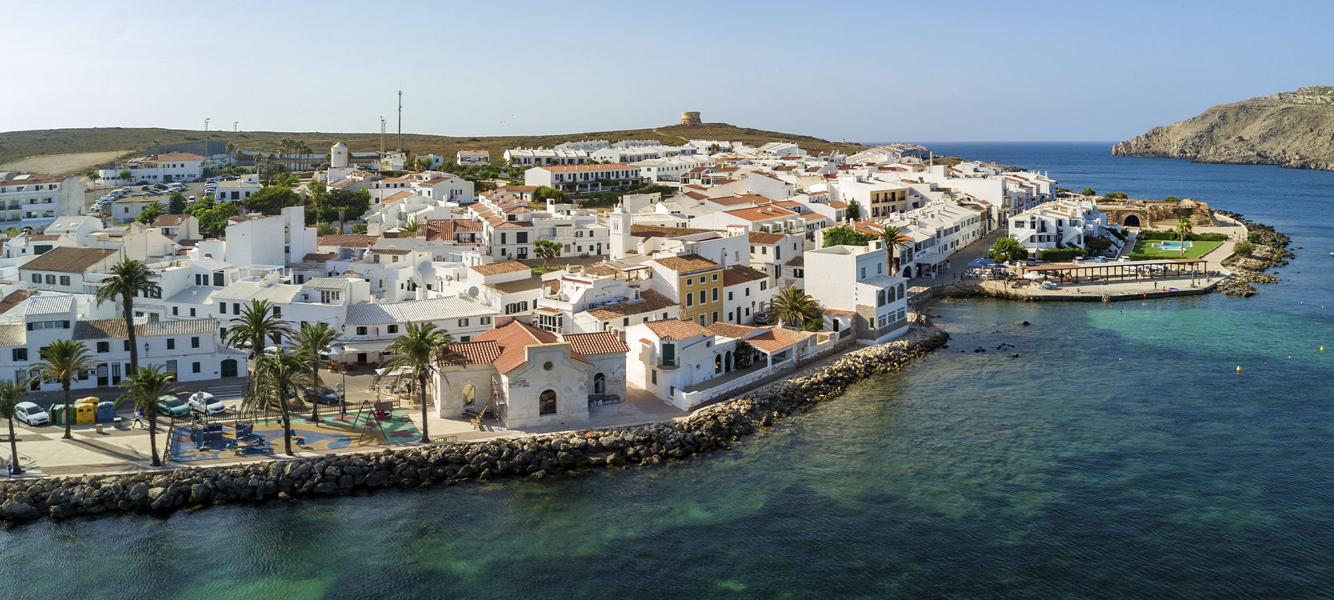 Vista de Fornells (Menorca, Islas Baleares)