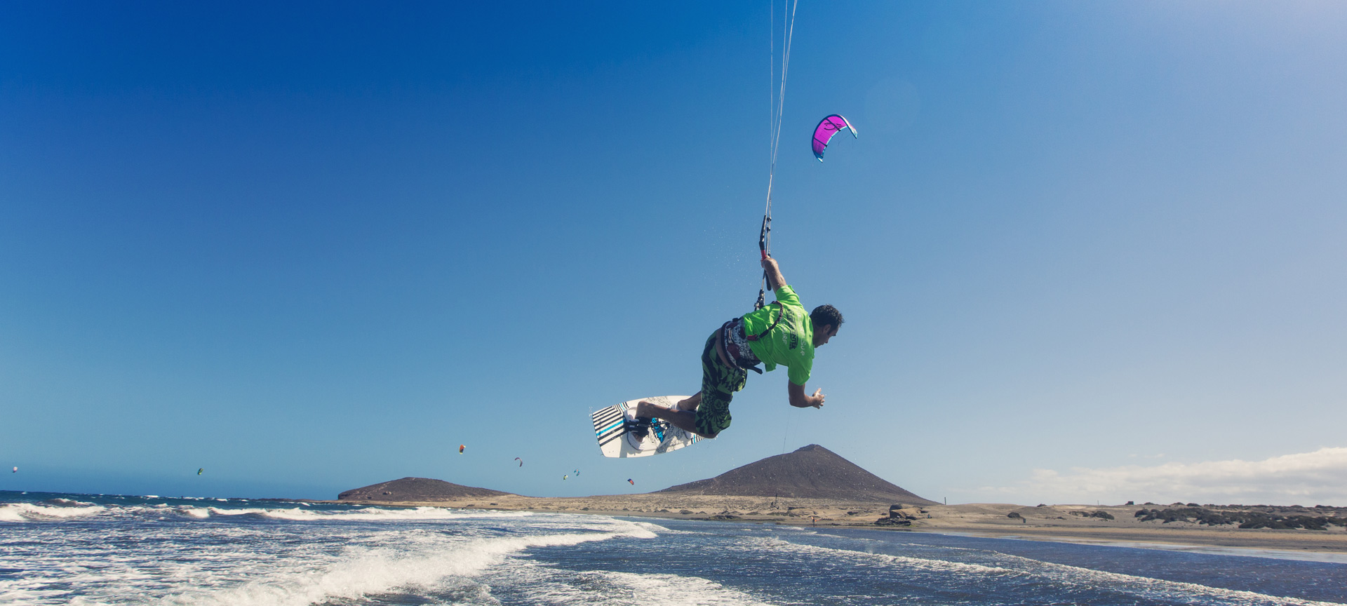 Kitesurfing in El Médano, Tenerife (the Canary Islands)