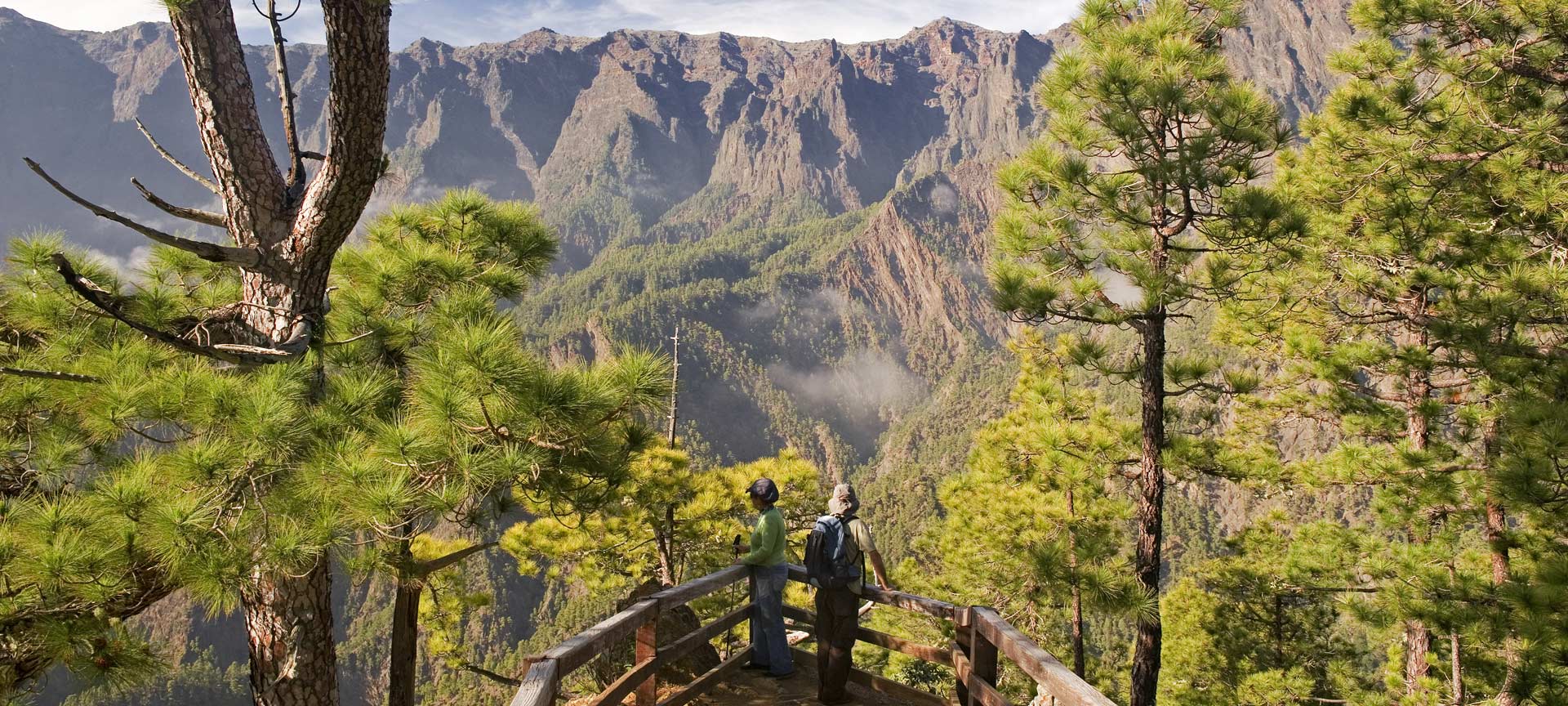 La Cumbrecita viewing point. Caldera de Taburiente National Park. La Palma La Cumbrecita viewing point. Caldera de Taburiente National Park. La Palma