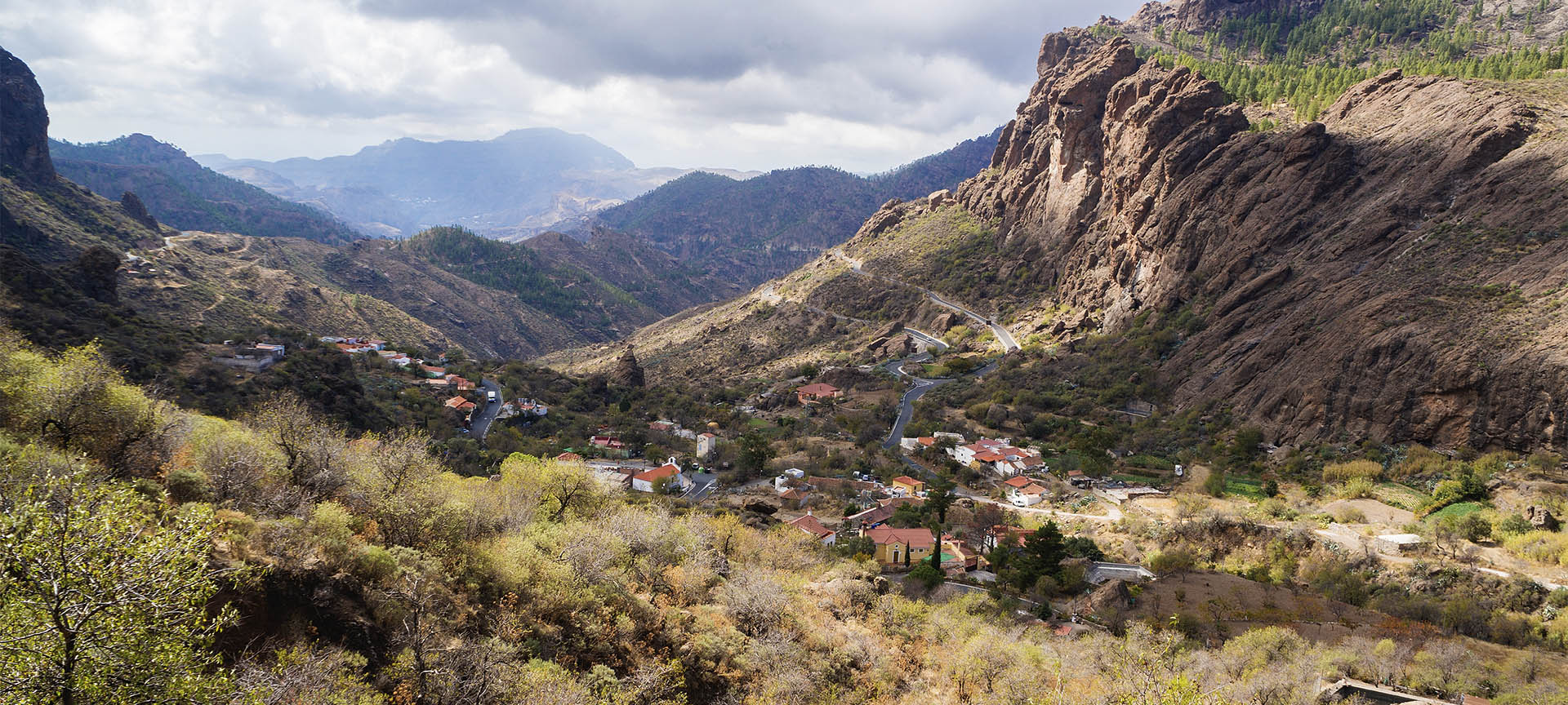 Panoramica di Ayacata (Gran Canaria, Isole Canarie)