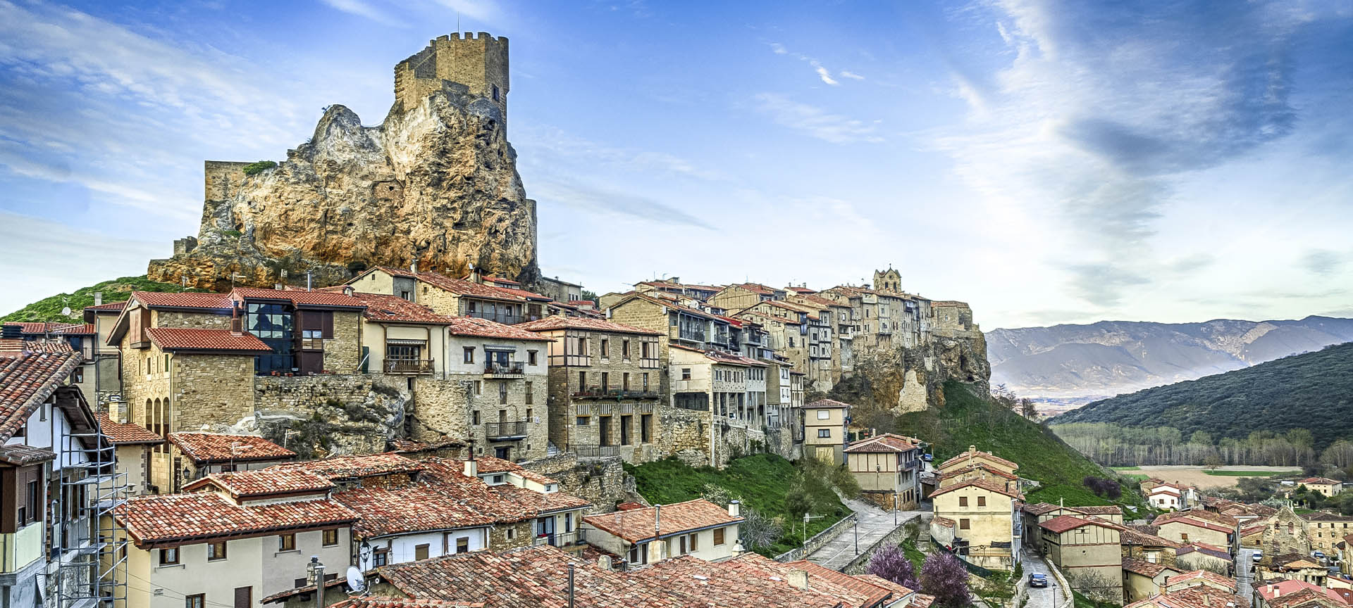 Panoramic view of Frías in Burgos (Castile and Leon)