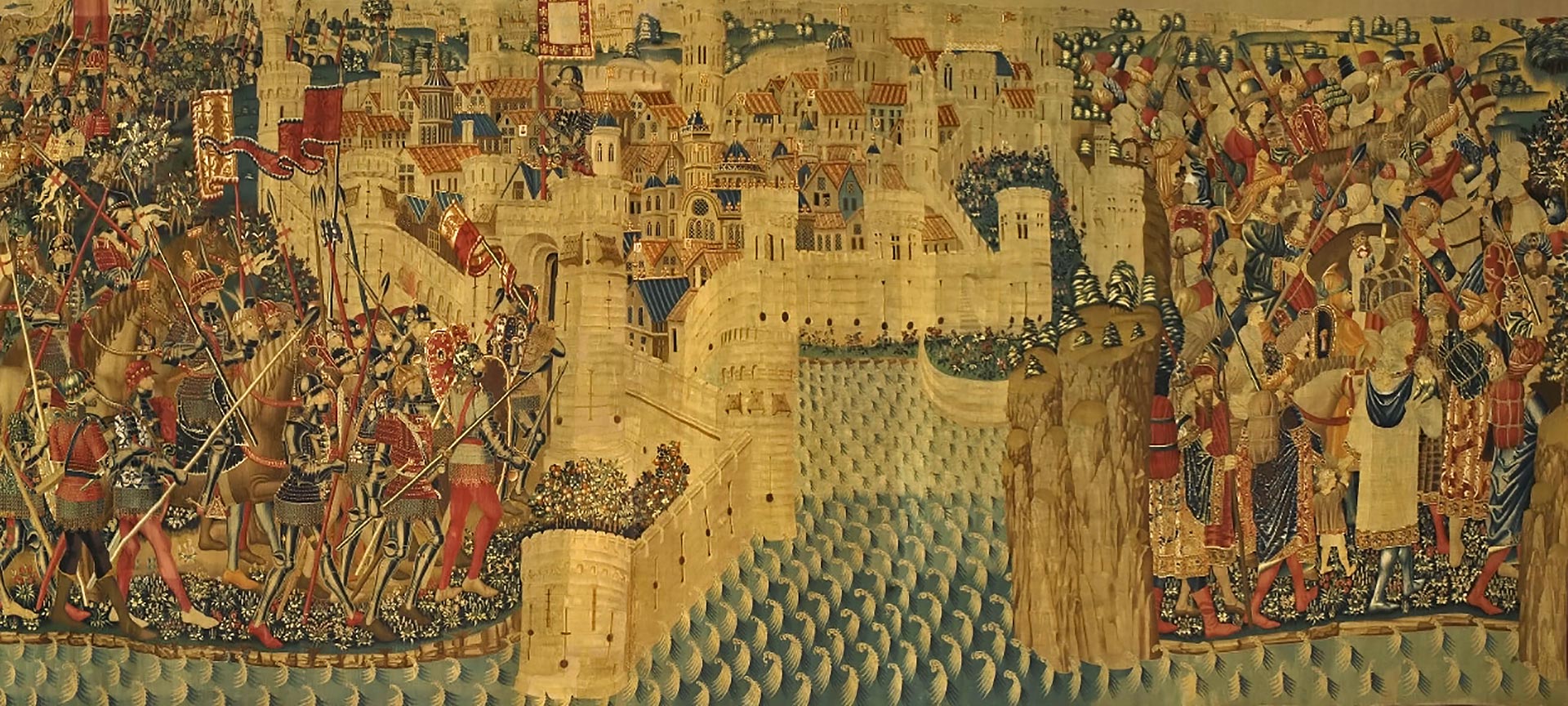 Arazzo «Asalto de Arcila». XV secolo. Tournai. Museo di Pastrana