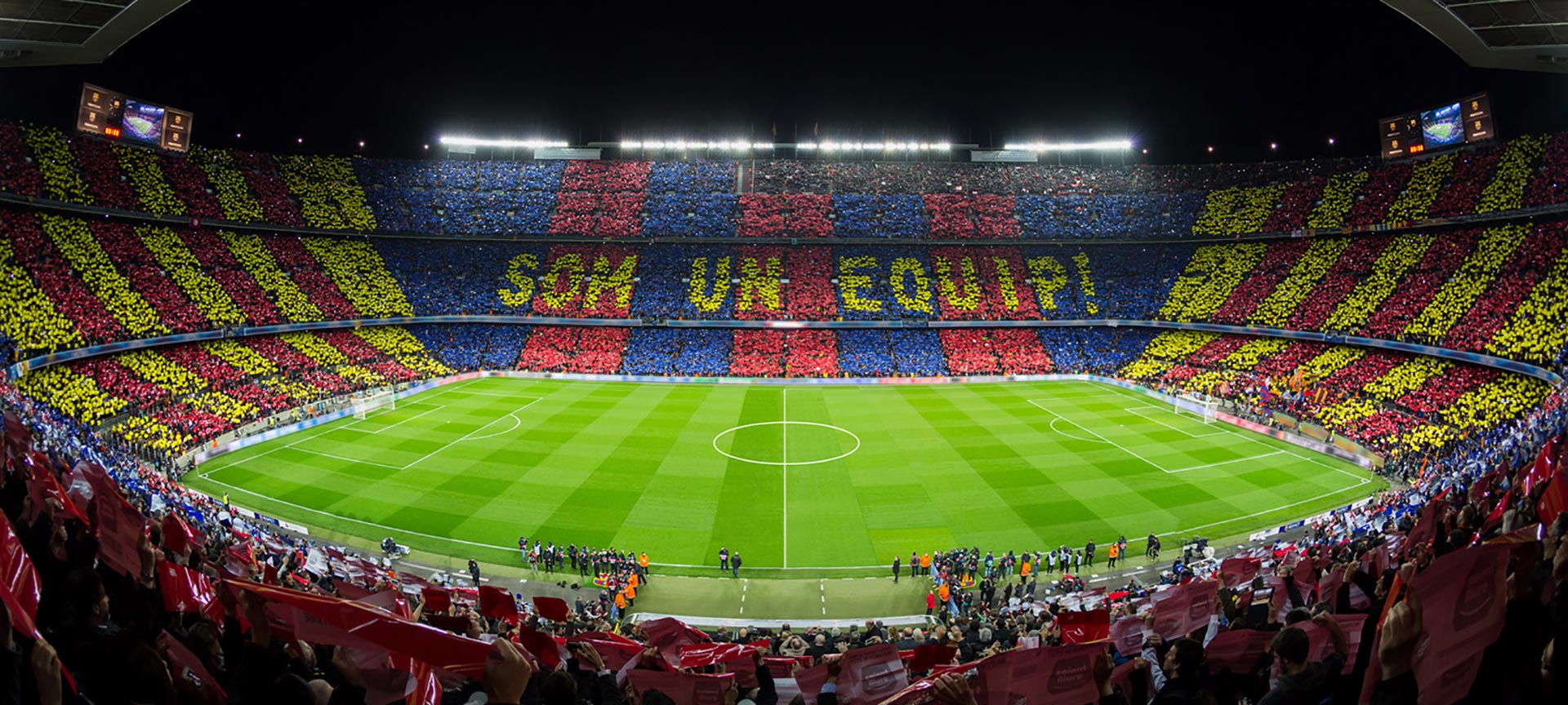 Panoramic view of Spotify Camp Nou stadium. Barcelona