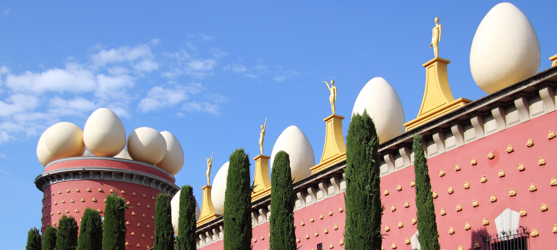 Detail of the façade of the Dalí Theatre-Museum, Figueres.