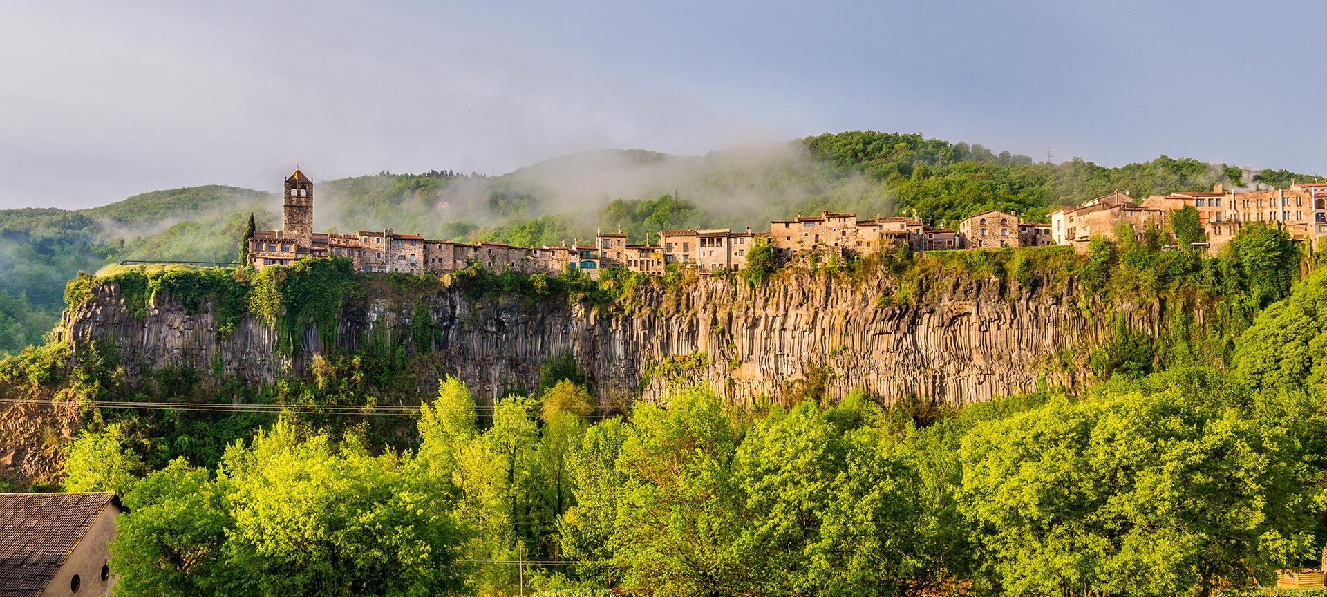 View of Castellfollit de la Roca, Girona.