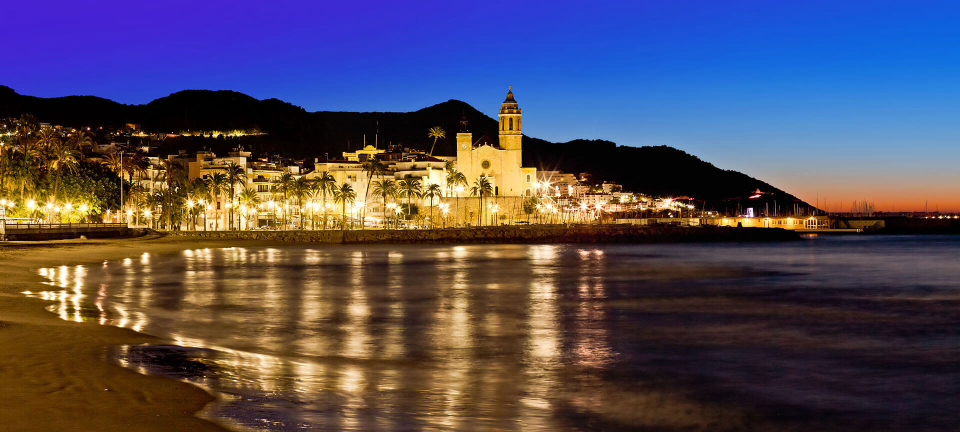 Vista de Sitges, provincia de Barcelona (Cataluña)