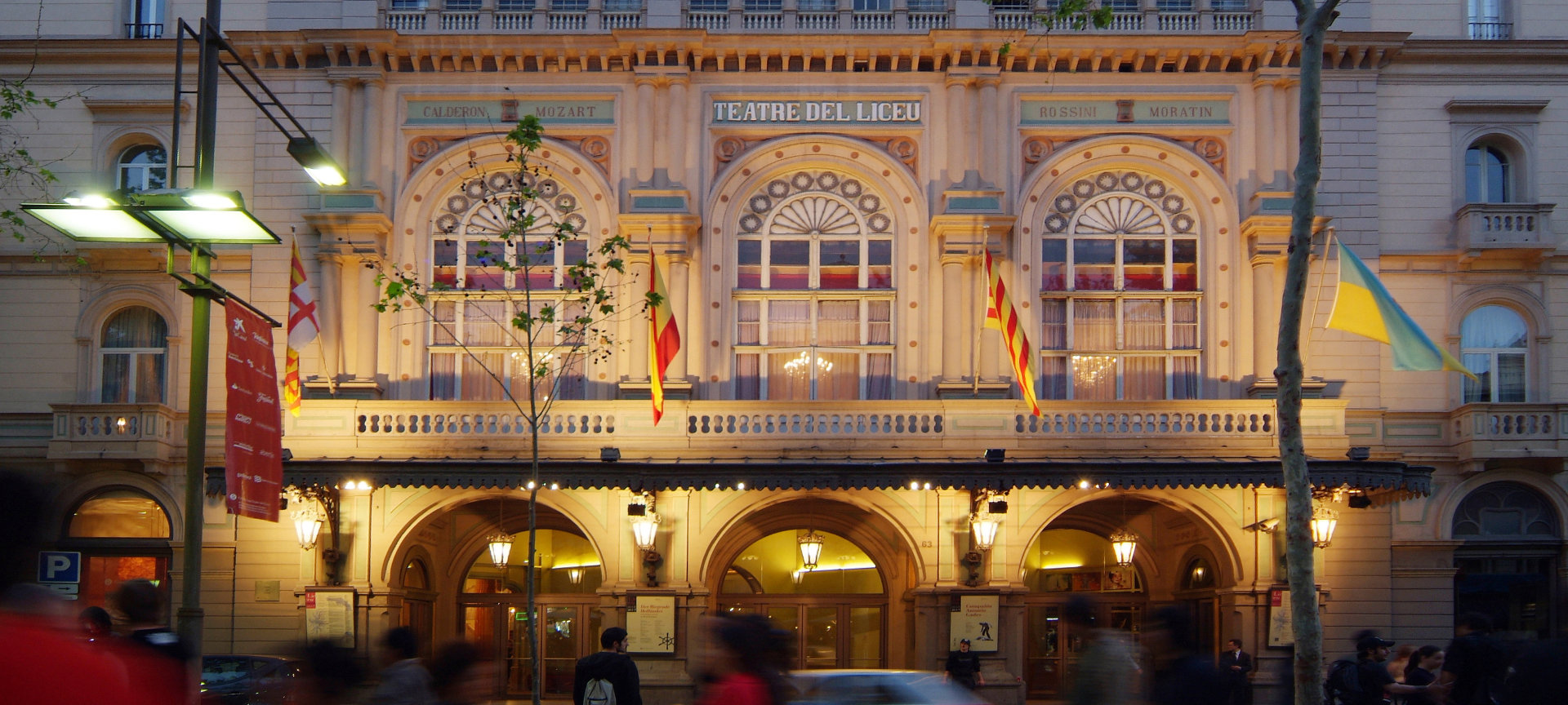 Exterior view of the Gran Teatre del Liceu in Barcelona, known as El Liceu.