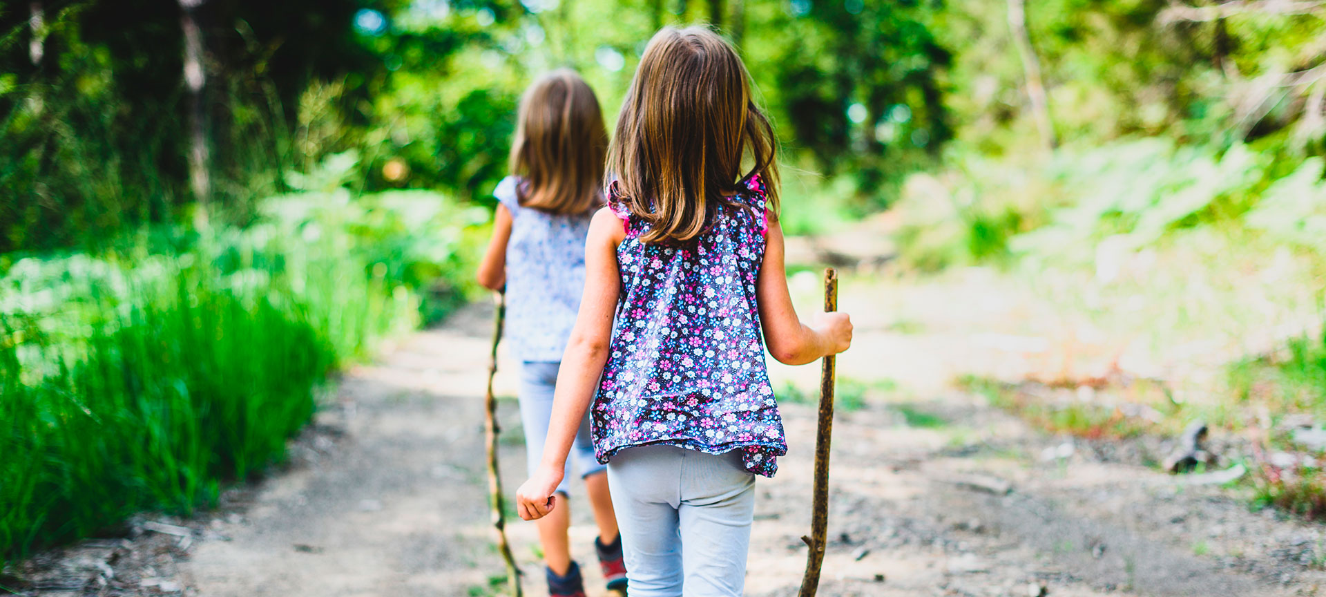 Girls hiking