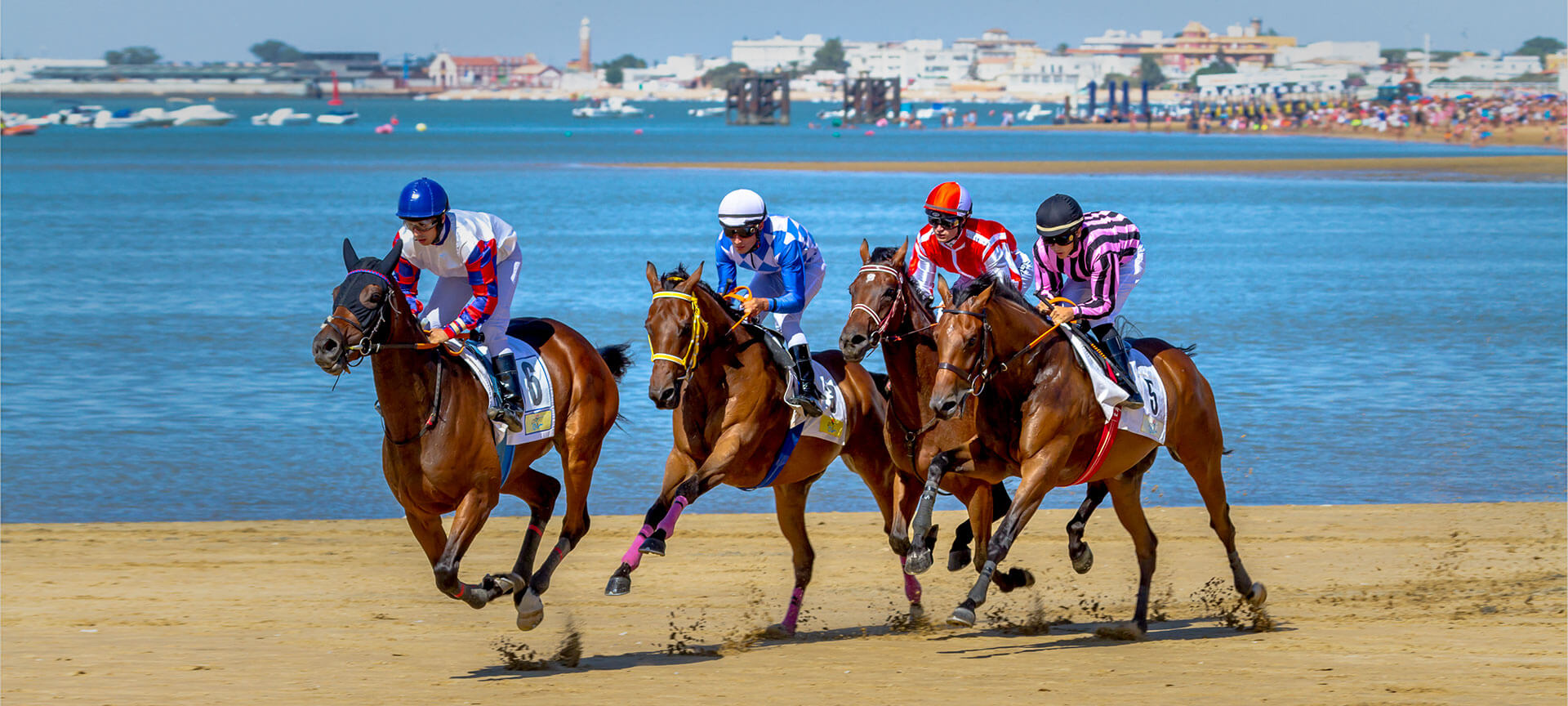 Horse racing on the beach at Sanlúcar de Barrameda, Cádiz