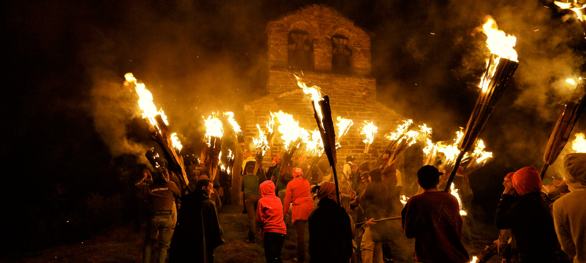 Summer solstice fire festivals in the Pyrenees. Vall de Boí (Lleida)