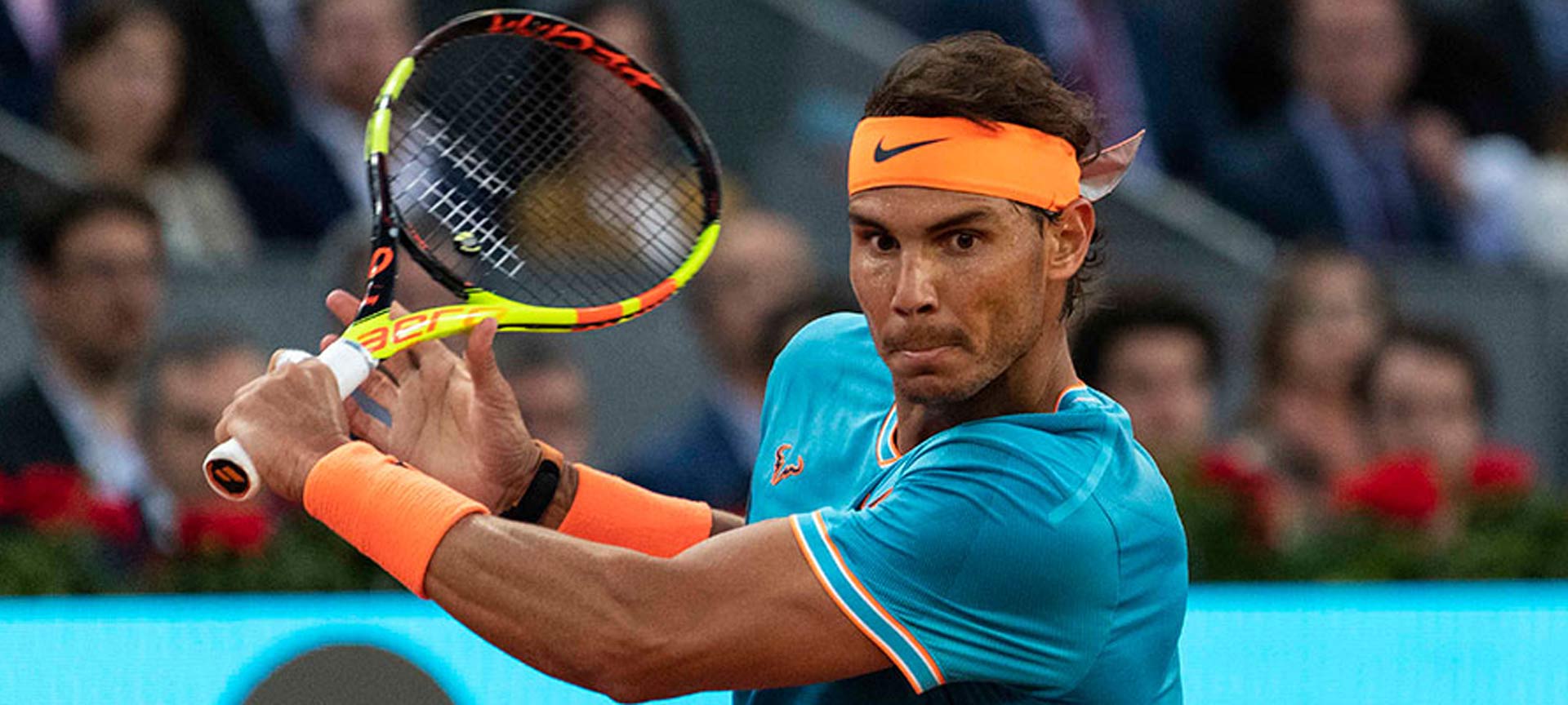 Nadal durante uma partida contra Tiafoe na edição de 2019 
