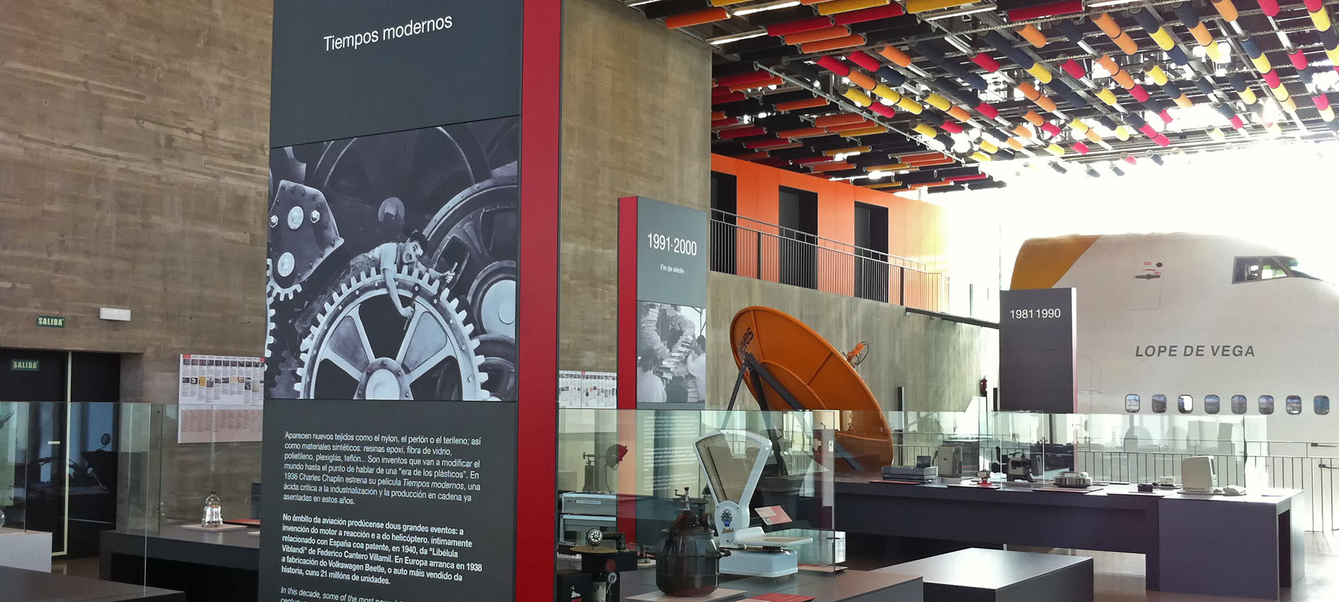 Sala XX wieku w Narodowym Muzeum Nauk Technologicznych, A Coruña (MUNCYT)