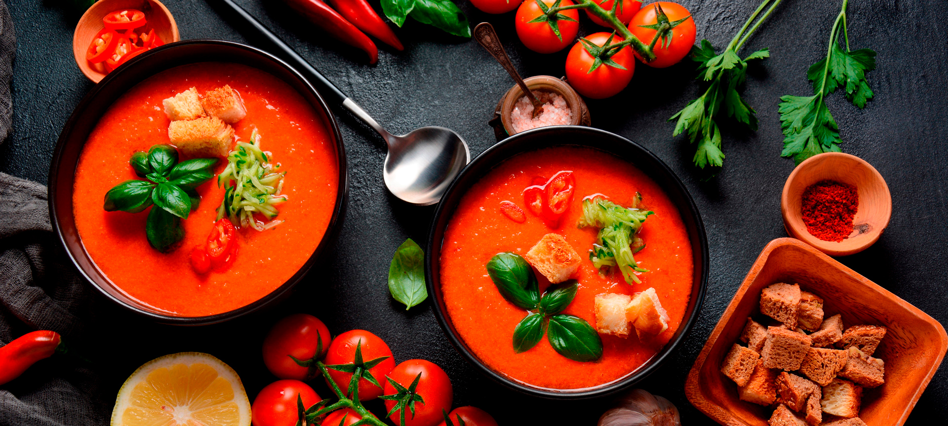 Verrines de gaspacho