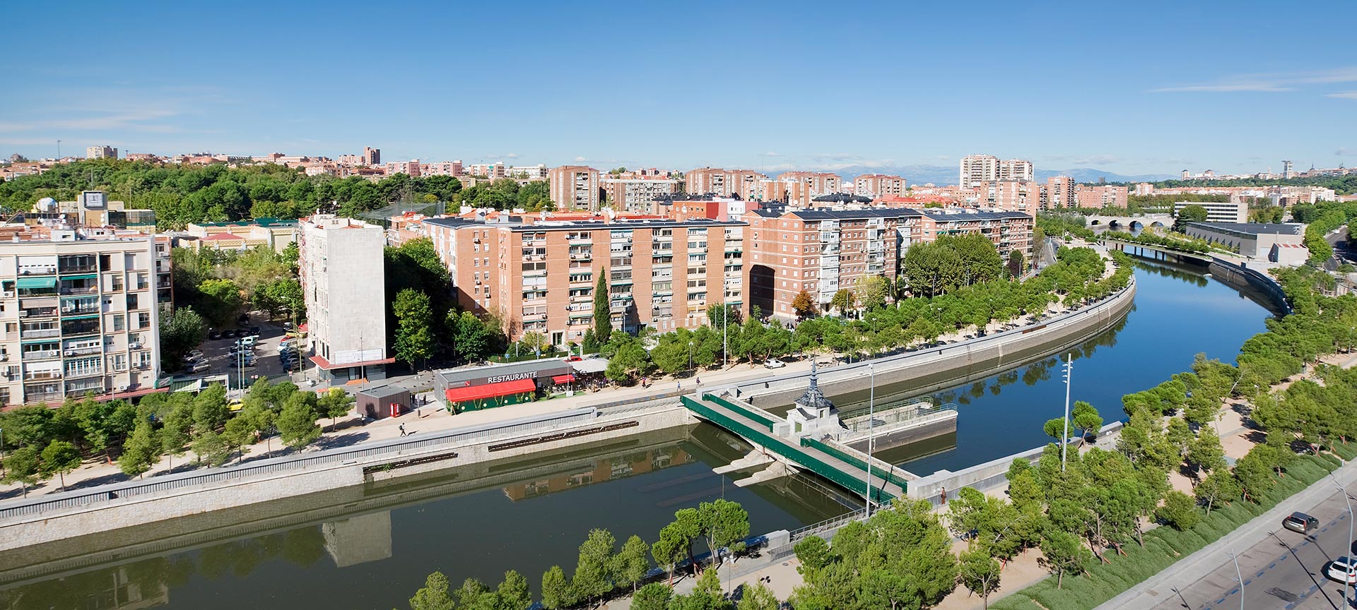 Partial view of Madrid Rio park