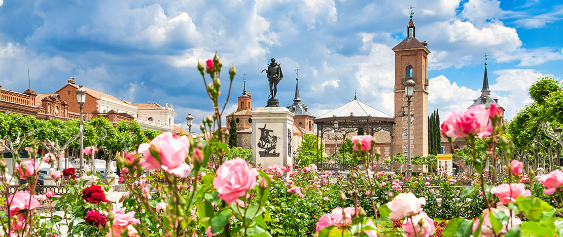 Plaza Cervantes square in Alcalá de Henares, Madrid Plaza Cervantes square in Alcalá de Henares, Madrid