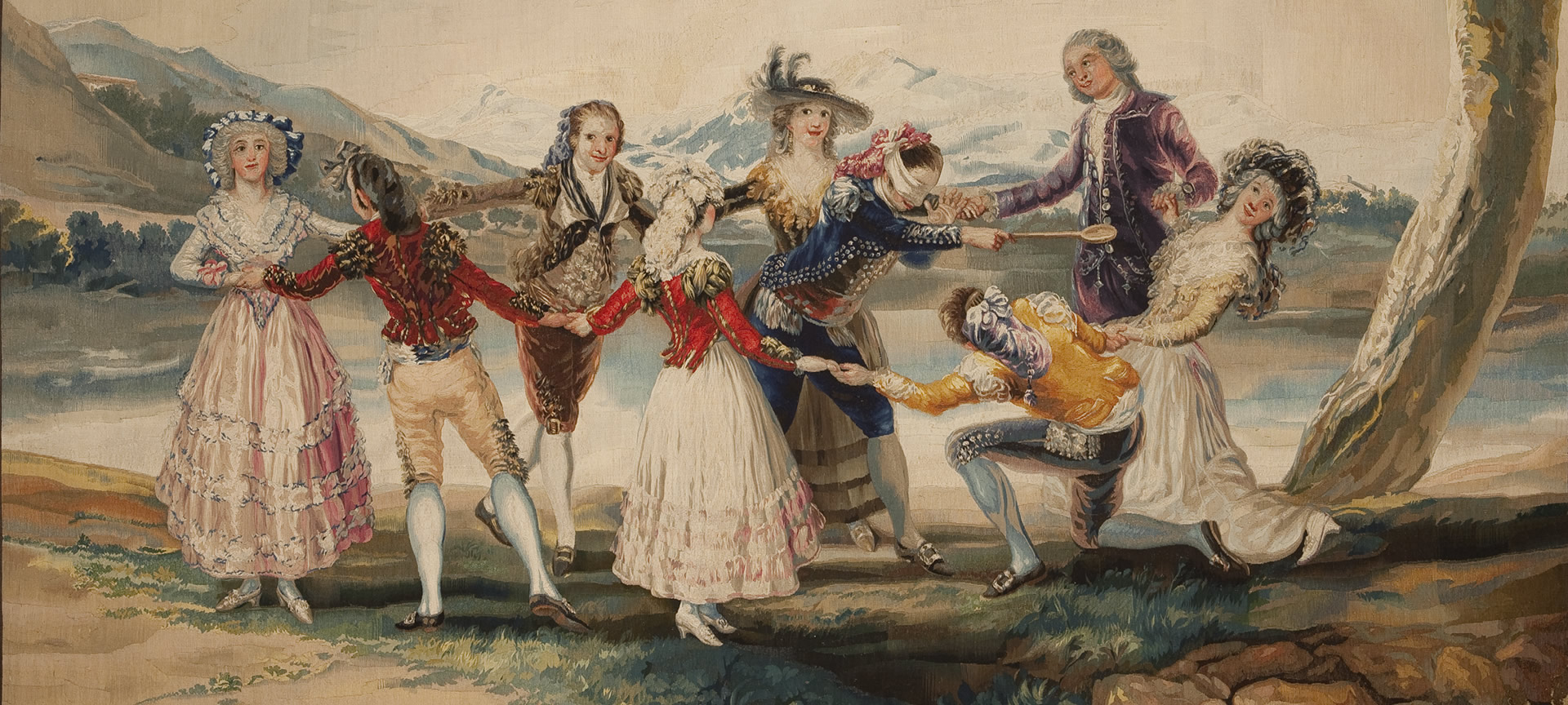 Blind Man’s Buff. Royal Tapestry Factory. Francisco de Goya y Lucientes.