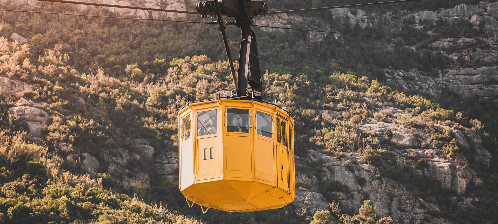 Seilbahn am Berg Montserrat