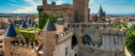 View of the Castle-palace of Olite View of the Castle-palace of Olite