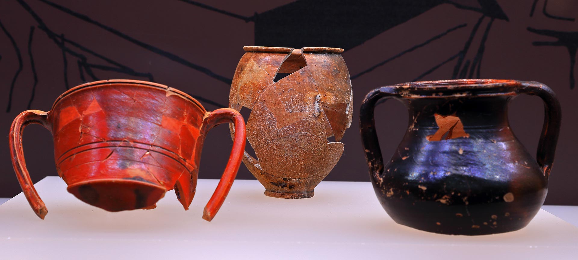 Vasijas en el Museo Romano de Oiasso. Irún