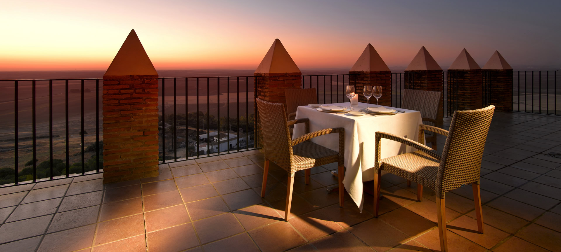 Terraza del parador de Carmona