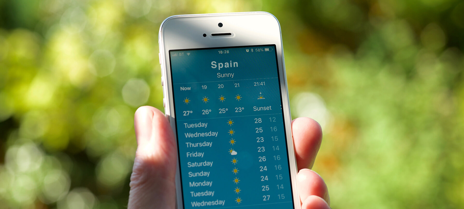 Checking the weather