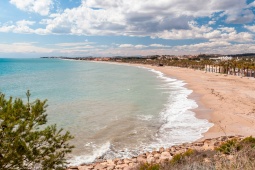 Plaża w Creixell w Tarragonie, Katalonia