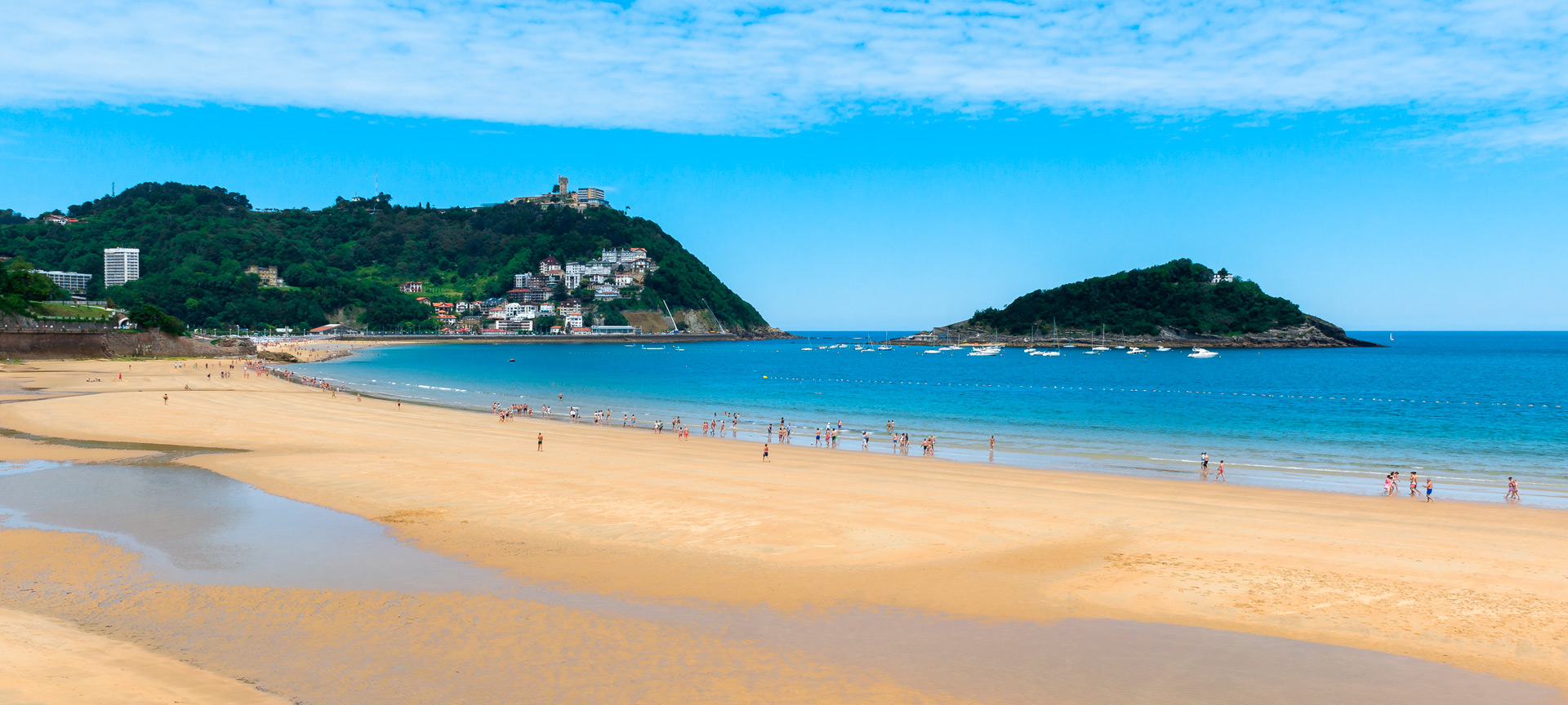 La Concha de San Sebastián Beach in Gipuzkoa, Basque country