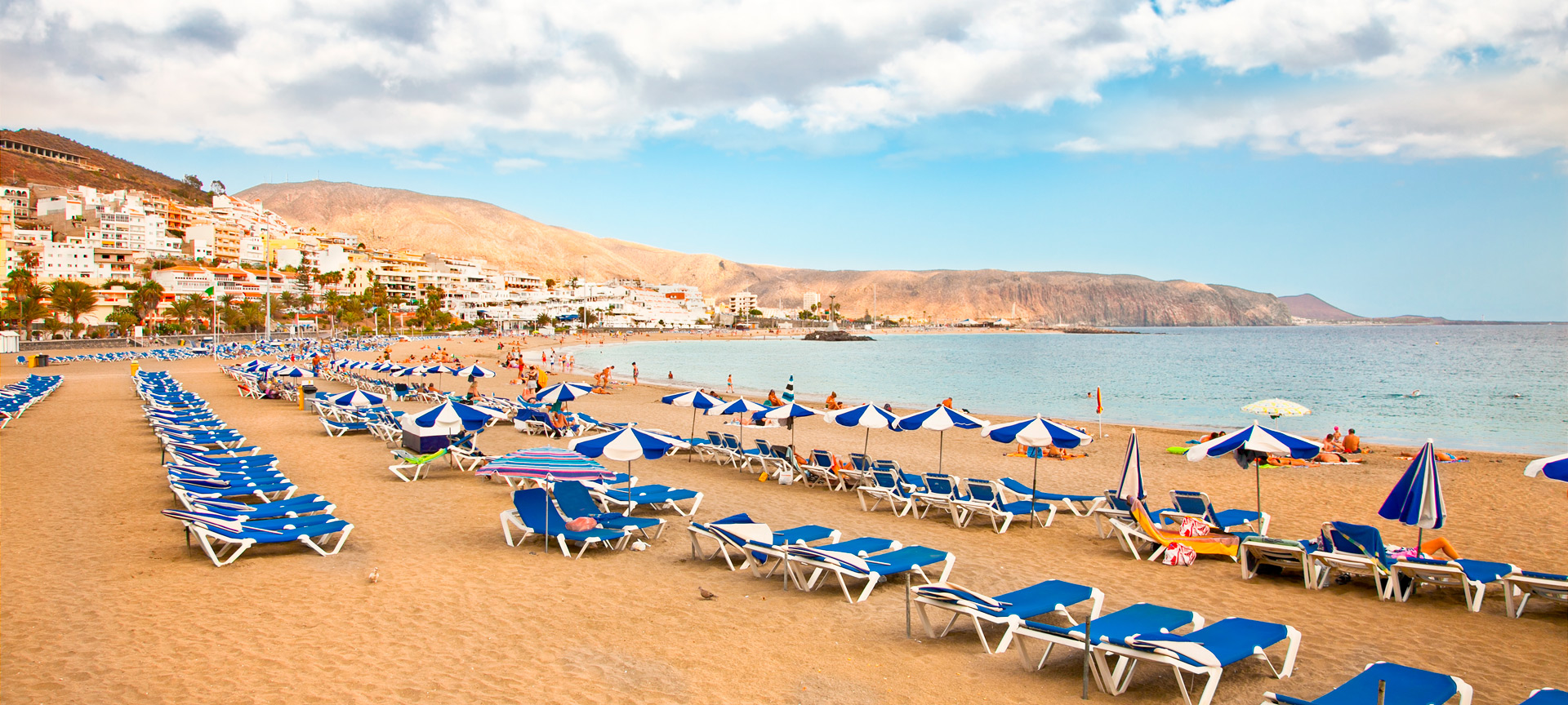 Los Cristianos de Arona Beach in Tenerife, Canary Islands